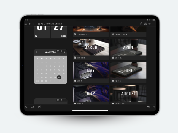 Notion Planner 2 Productivity and Life planner pages