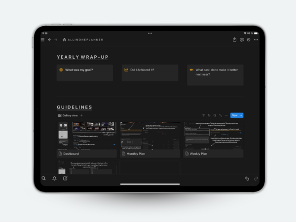 Notion Planner 3 Productivity and Life planner pages