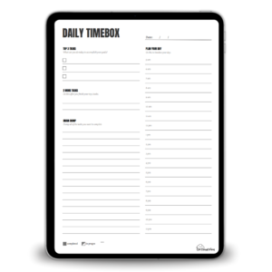 daily timebox template