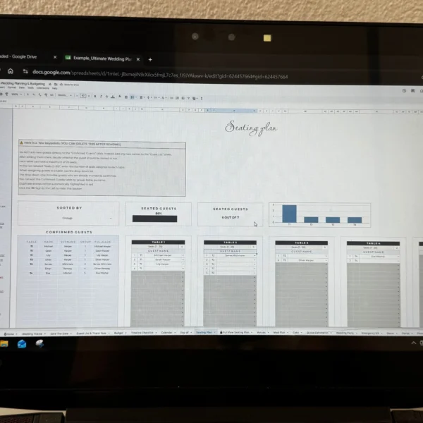 Ultimate Wedding Planner Google Sheets Template | Digital Wedding Planner Spreadsheet