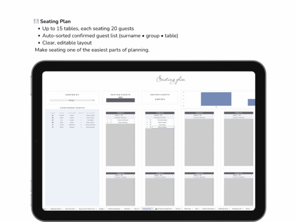 wedding budget spreadsheet